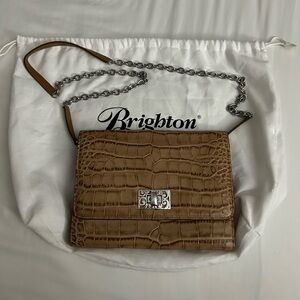 Brighton crocodile embossed crossbody bag